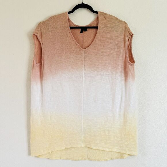 Anthropologie Left of Center Women’s Ombré Dip Dye Oversized Tunic Top *Flaw - Picture 1 of 12